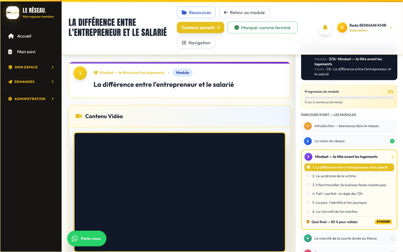 Une page de cours