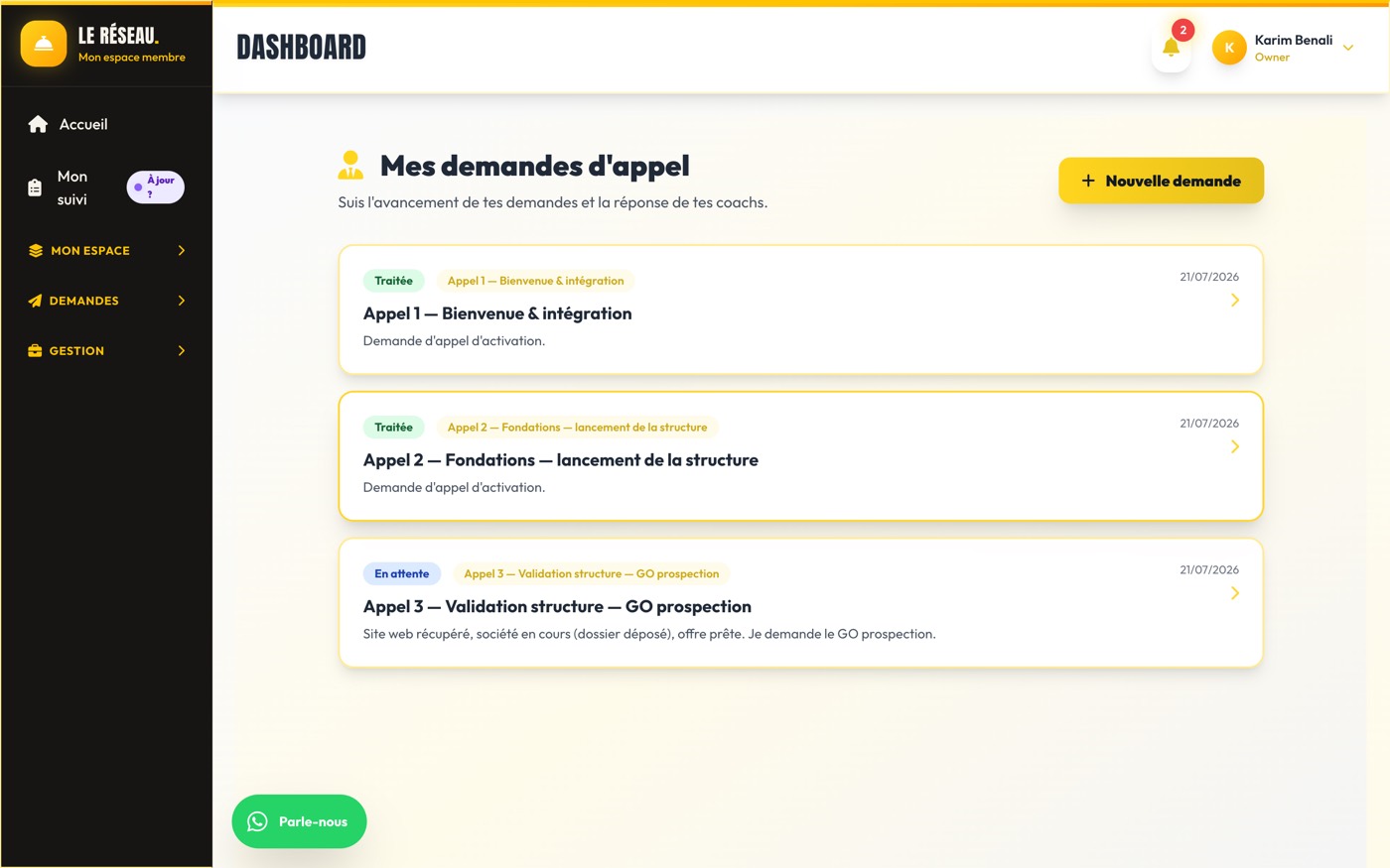 L'espace coaching